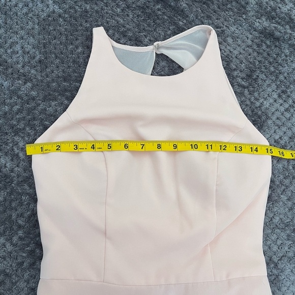 Hayley Paige Occasions Chiffon Light Pastel Pink Evening Prom Dress, Size 4 - Picture 5 of 7